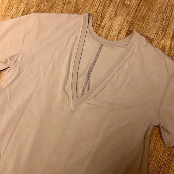 Free People Movement Tan Mocha Latte Hot Shot Tee Romper Size Large - Picture 9 of 14